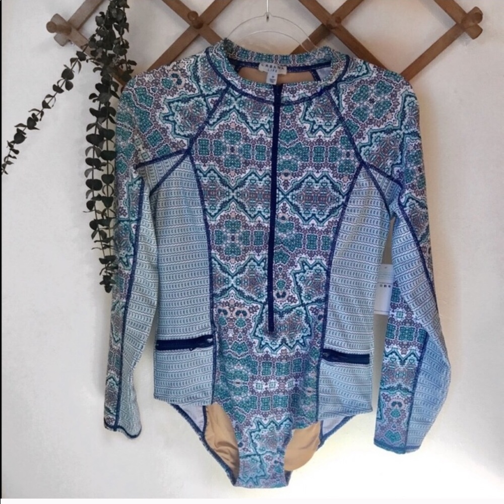Cabana Life Zip Up Rashguard UPF 50 Swim Shirt